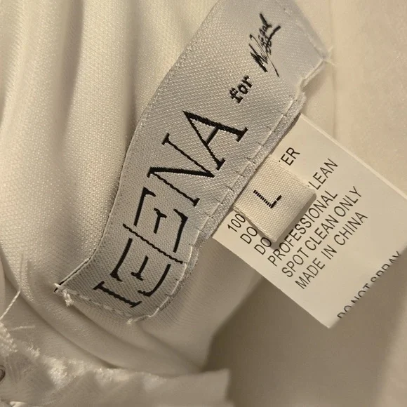 Mac Duggal NWT Flowy Faux Wrap Jumpsuit in White - Picture 7 of 7